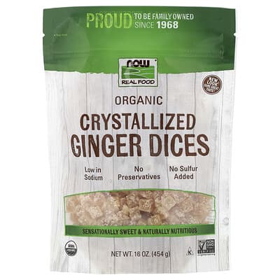 Real Food, Organic Crystallized Ginger Dices, 16 oz (454 g)