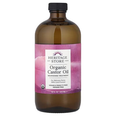 Organic Castor Oil, органическое касторовое масло, 16 fl oz (473 ml)
