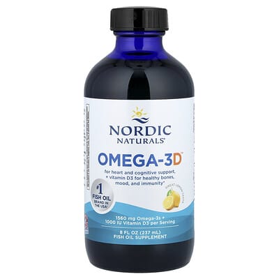 Omega-3D™, Lemon, 8 fl oz (237 ml)