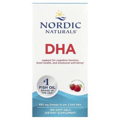 DHA, Strawberry, 180 Soft Gels