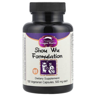 Dragon Herbs травяной сбор Shou Wu, 500 mg, 100 Vegetarian Capsules