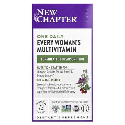 One Daily Every Woman's™ Мультивитамины, 72 вегетарианских таблеток