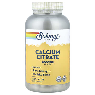 Calcium Citrate, 240 VegCaps (250 mg per Capsule)