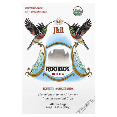 Rooibos Red Tea, Caffeine-Free, 40 Tea Bags, 3.53 oz (100 g)