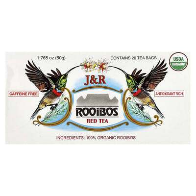 Rooibos Red Tea, Caffeine Free, 20 Tea Bags, 1.765 oz (50 g)