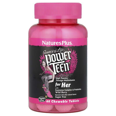 Source of Life®, Power Teen® for Her, Wild Berry, 60 Chewable Tablets