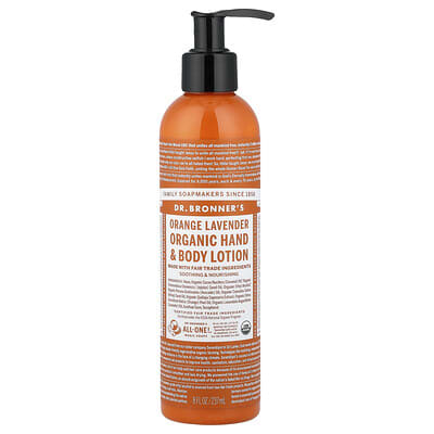 Лосьон для рук и тела Organic Hand & Body Lotion, Orange Lavender, 8 fl oz (237 ml)