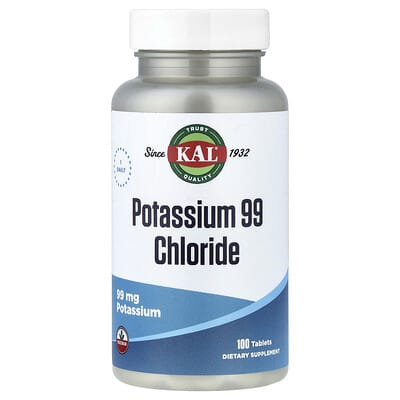 Potassium 99 Chloride, 99 mg, 100 таблеток