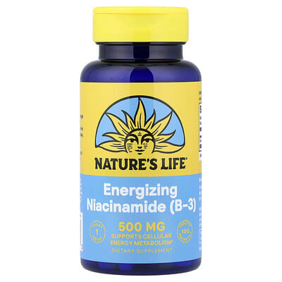 Nature's Life ниацинамид Energizing Niacinamide (B-3) 500 mg 100 таблеток