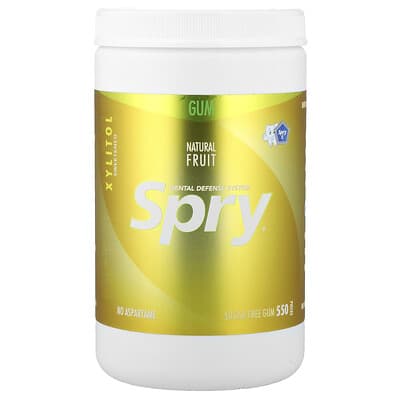Spry®, Chewing Gum, Natural Fruit, Sugar Free, 550 Pieces