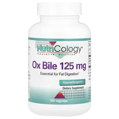Ox Bile, 125 mg, 180 Vegicaps