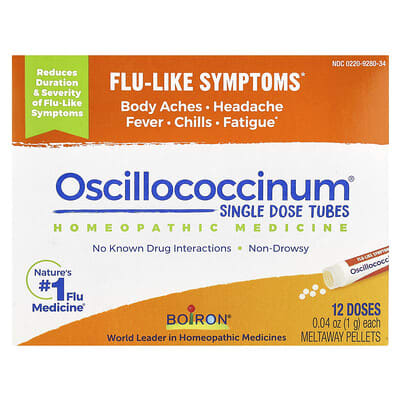 Oscillococcinum®, Flu-Like Symptoms, 12 Meltaway Pellets, 0.04 oz (1 g) Each
