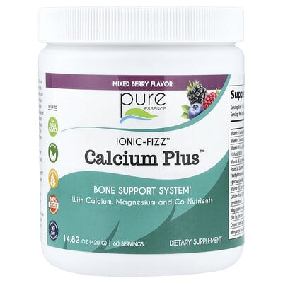 Минеральный комплекс lonic-Fizz™, Calcium Plus™, Mixed Berry, 14.82 oz (420 g)