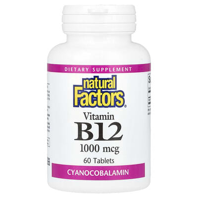 Vitamin B12, 1,000 mcg, 60 Tablets