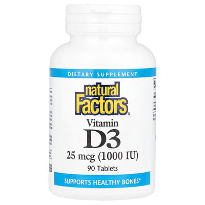Витамин D3, 25 mcg (1,000 IU), 90 таблеток