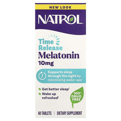 Melatonin, Time Release, 10 mg, 60 Tablets