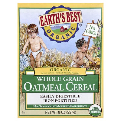 Цельнозерновая овсяная каша Organic, 8 oz (227 g)