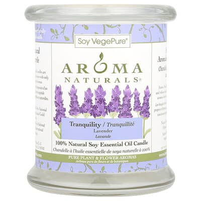 Soy VegePure®, 100% Natural Soy Essential Oil Candle, Tranquility, Lavender, 8.8 oz (260 g)