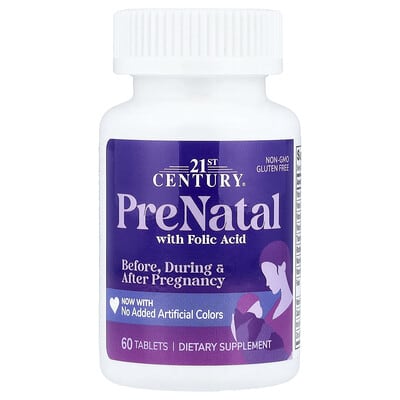 PreNatal with Folic Acid, 60 Tablets