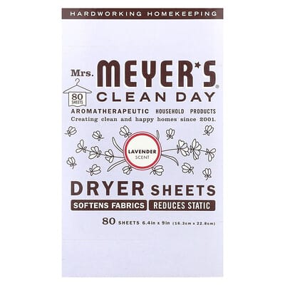 Dryer Sheets, Lavender, 80 Sheets