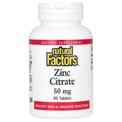 Цитрат цинка, 50 mg, 90 таблеток