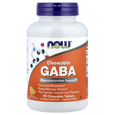 Chewable GABA, Orange, 90 Chewable Tablets