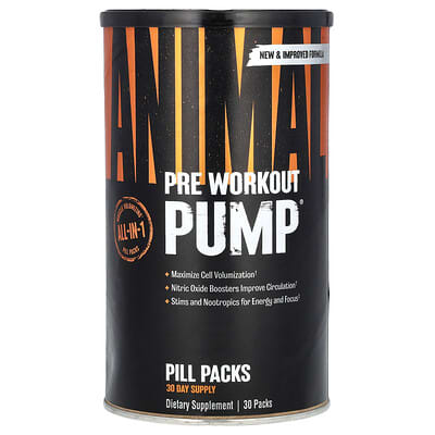 Pre Workout Pump®, Pill Packs, 30 Packs