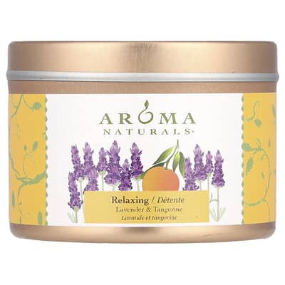 Soy VegePure®, Travel Tin Candle, Relaxing, Lavender & Tangerine, 2.8 oz (79.38 g)