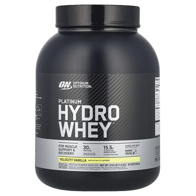 Platinum Hydro Whey®, Velocity Vanilla, 3.52 lb (1.6 kg)