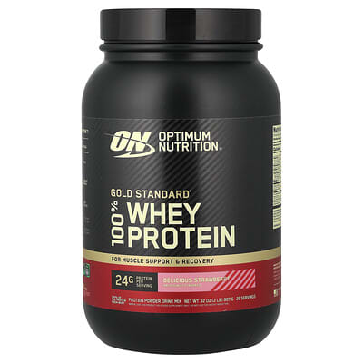 Gold Standard® 100% Whey Protein, Delicious Strawberry, 2 lb (907 g)