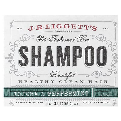 Old Fashioned Shampoo Bar, Jojoba & Peppermint, 3.5 oz (99 g)