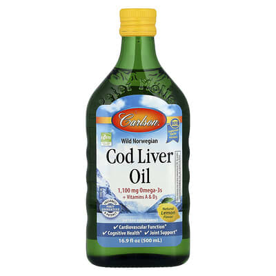 Wild Norwegian, Cod Liver Oil, Natural Lemon , 16.9 fl oz (500 ml)