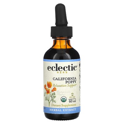 Eclectic Herb California Poppy Extract, поддержка релаксации, 2 fl oz (60 ml)