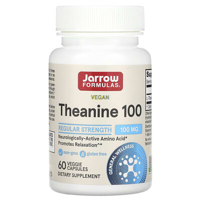 Vegan Theanine 100, 100 mg, 60 Veggie Caps