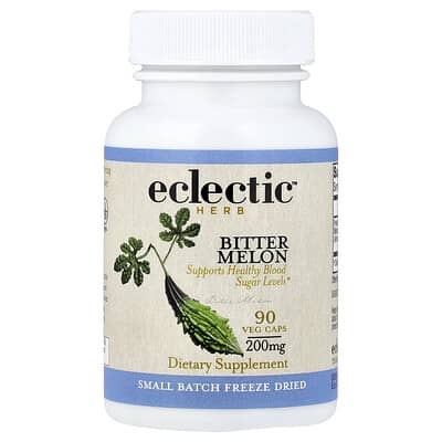 Eclectic Herb Bitter Melon, поддерживает здоровый уровень сахара в крови, 200 mg, 90 вегетарианских капсул