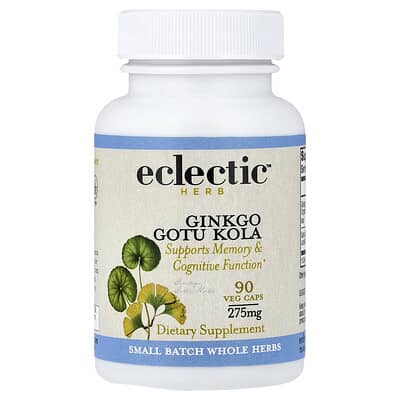 Ginkgo Gotu Kola, Supports Memory & Cognitive Function, 90 вегетарианских капсул