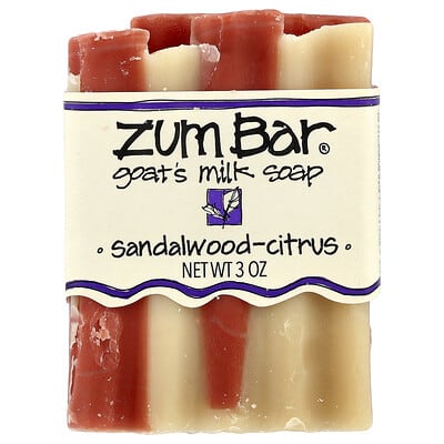 Zum Bar®, Goat's Milk Bar Soap, Sandalwood-Citrus, 3 oz
