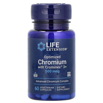 Optimized Chromium with Crominex® 3+, 500 mcg, 60 Vegetarian Capsules