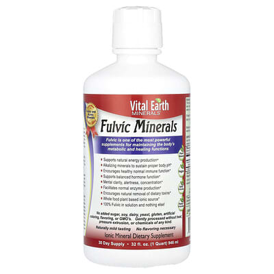 Fulvic Minerals, 180 mg, 32 fl oz (946 ml)