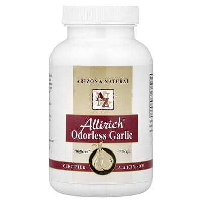 Allirich™ чеснок без запаха 200 капсул (170 mg на капсулу)