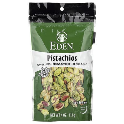 Organic Pistachios, Sea Salt Misted, 4 oz (113 g)