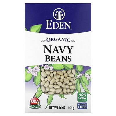 Organic Navy Beans, 16 oz (454 g)