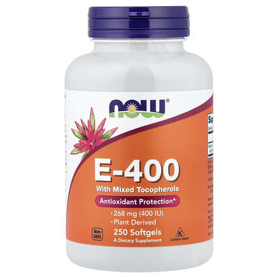 E-400 с Mixed Tocopherols, 268 mg (400 IU), 250 Softgels