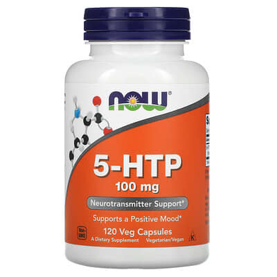 5-HTP, 100 mg, 120 вегетарианских капсул