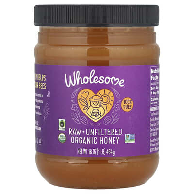 Raw + Unfiltered Organic Honey , 16 oz (454 g)