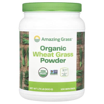 Organic Wheat Grass Powder, 1.76 lb (800 g)