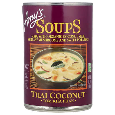 Soups, Thai Coconut, Tom Kha Phak, 14.1 oz (400 g)