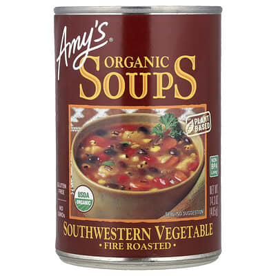 Органический суп Amy's, овощной Юго-Запада, 405 g
