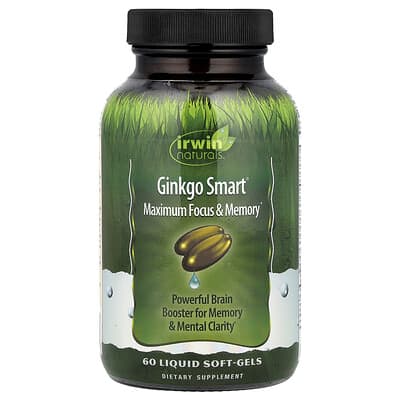Ginkgo Smart®, Maximum Focus & Memory, 60 Liquid Soft-Gels