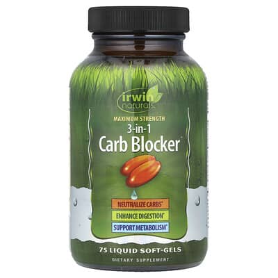 3-In-1 Carb Blocker®, Maximum Strength, 75 Liquid Soft-Gels